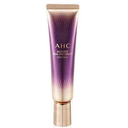 AHC Ageless Real Eye Cream For Face 30 ml.​ใหม่ล่าสุด 2019 Best Seller ที่กำลังมาแรงและเป็นที่นิยมอยู่ในเกาหลีขณะนี้ AHC แบรนด์พรีเมี่ยมจากประเทศเกาหลี ด้วย ยอดขาย 1 ล้านหลอดใน 8 เดือน  ผ่านการทดสอบ 19 แห่งจากสถาบันทดสอบผลิตภัณฑ์เกี่ยวกับผิวหนังของเกาหลี 