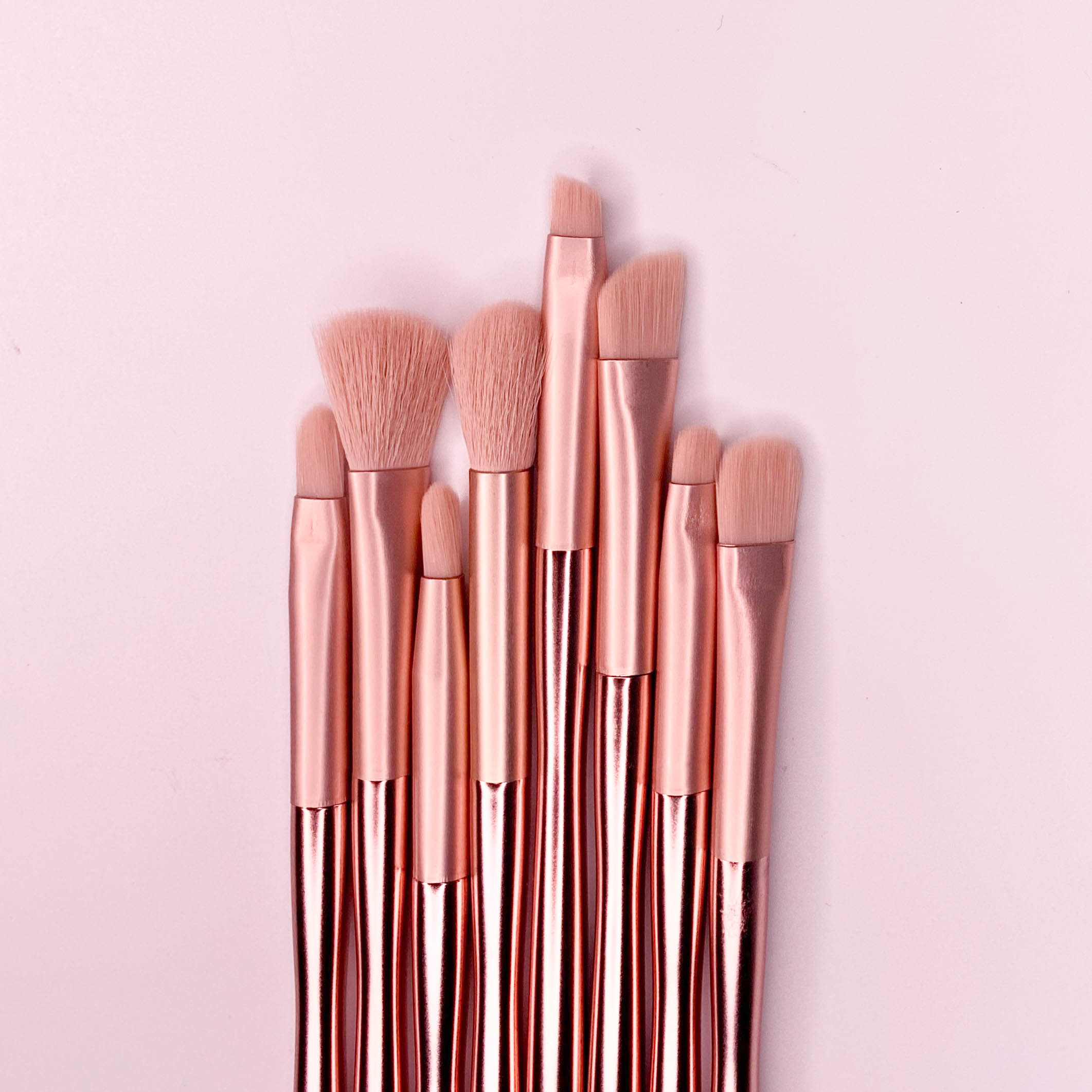 AllpeaU brushes set with bag #rose gold